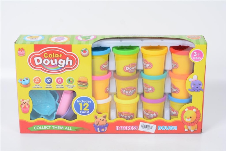 Set Plastilină 12 Culori și Forme de Modelat Fructe