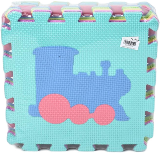 Covoraș Puzzle din Burete cu Trenuleț, 10 Plăci 