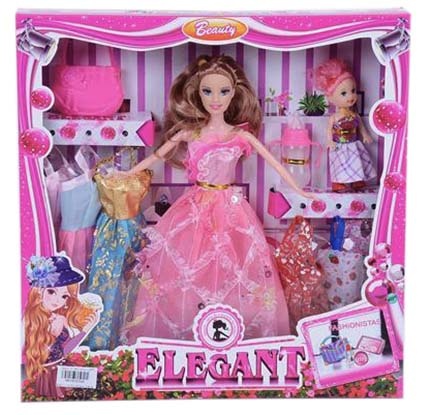Barbie cu Fiica și 6 Ținute 