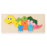 Puzzle Dinozaur din Lemn - Învață și Potrivește cu Cifre Colorate