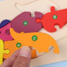 Puzzle Dinozaur din Lemn - Învață și Potrivește cu Cifre Colorate