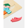 Puzzle Dinozaur din Lemn - Învață și Potrivește cu Cifre Colorate