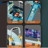 Pistă de Cursă pe Două Niveluri cu Mașini și Tren - Aventuri la Future City