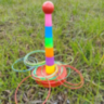 Set de Aruncat Inele Colorate pe Stativ – Joc de Îndemânare și Distracție pentru Copii și Familie