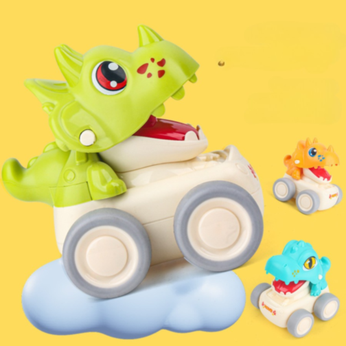 Mașinuță Dinozaur cu Funcție Press & Go (culoare aleatorie)