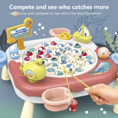 Joc Pescuit Electric cu 24 Pești și Undițe (culoare aleatorie)