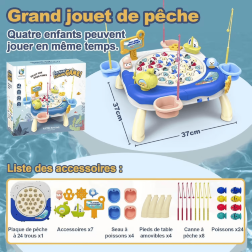 Joc Pescuit Electric cu 24 Pești și Undițe (culoare aleatorie)