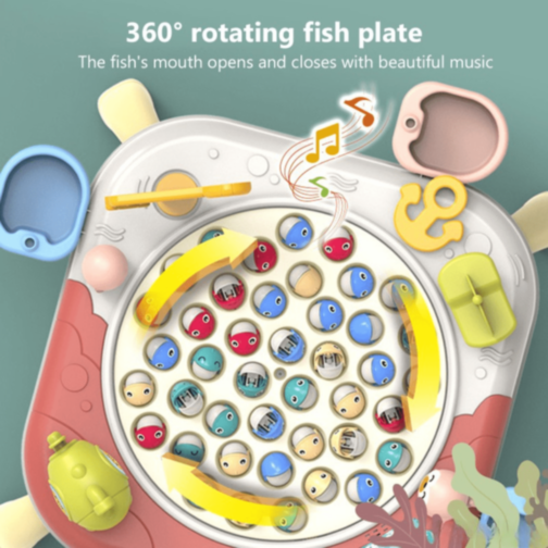 Joc Pescuit Electric cu 24 Pești și Undițe (culoare aleatorie)