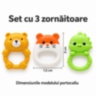 Set de 3 zornăitoare pentru bebeluși cu animăluțe
