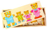 "Îmbracă Familia de Ursuleți" Puzzle Incastru din Lemn